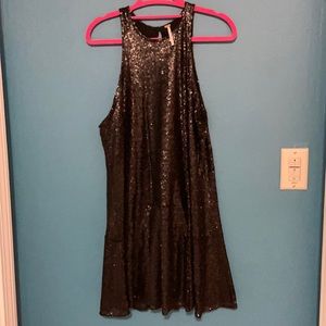 Free People Black Sequin Dress